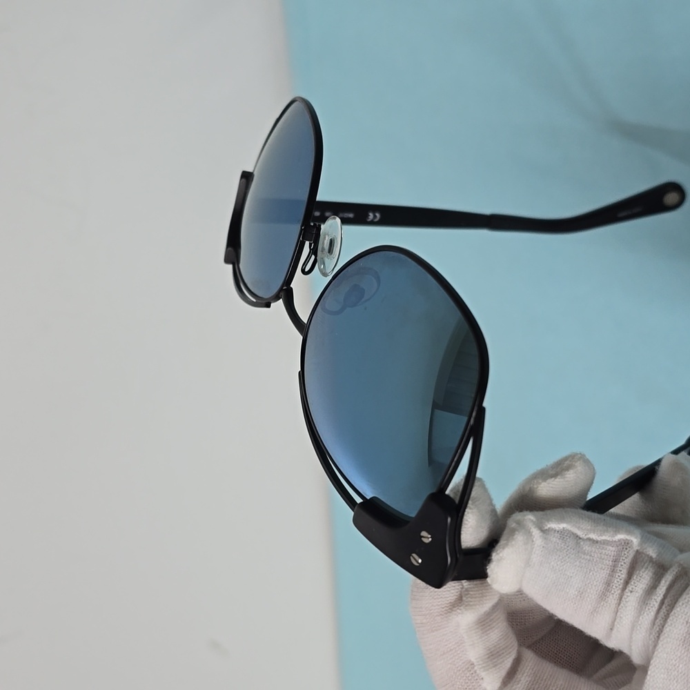 Henri Bendel Cat Eye Matte Black Blue Sunglasses - Picture 9 of 13